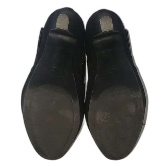 G BY GUESS GGDARLYNG2 Black Heeled Faux Suede Boots Booties Womens Size 7.5 - Picture 6 of 12
